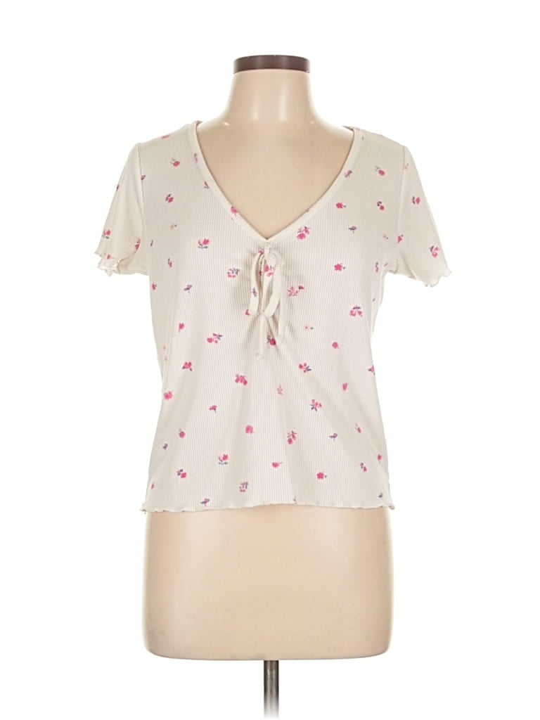 Pre-owned Unbranded Short Sleeve T-shirt In White