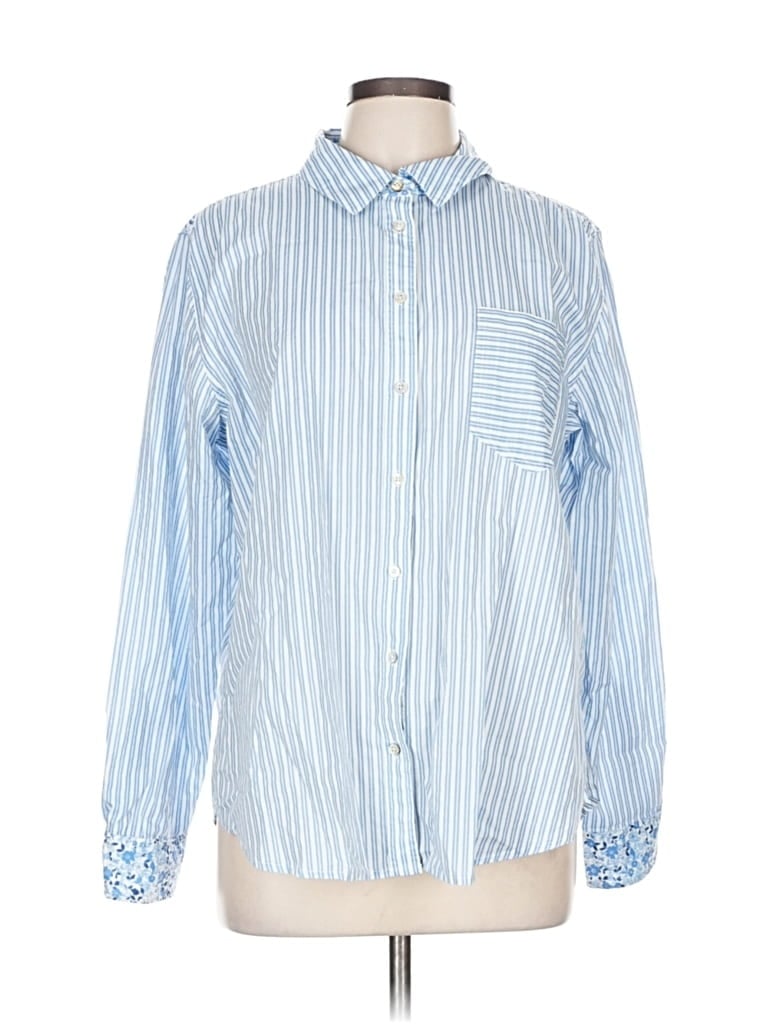 Pre-owned Lucky Brand Long Sleeve Button Down Shirt In Blue