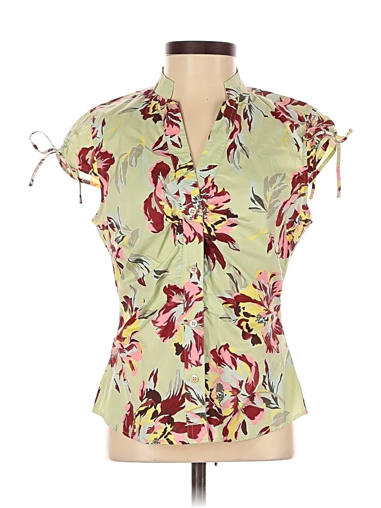 Pre-owned Ted Baker Short Sleeve Blouse In Green