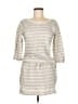 Three Dots Stripes Houndstooth Gray Casual Dress Size M - photo 1