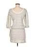 Three Dots Stripes Houndstooth Gray Casual Dress Size M - photo 2