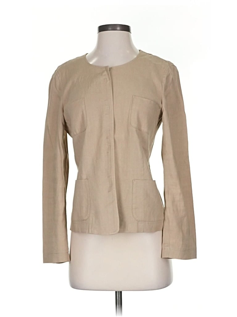 Pre-owned Donna Karan Long Sleeve Blouse In Brown