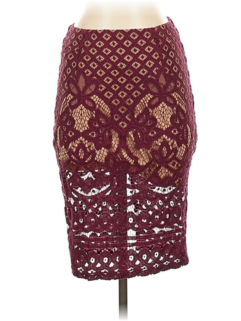 Pre-owned Assorted Brands Formal Skirt In Burgundy