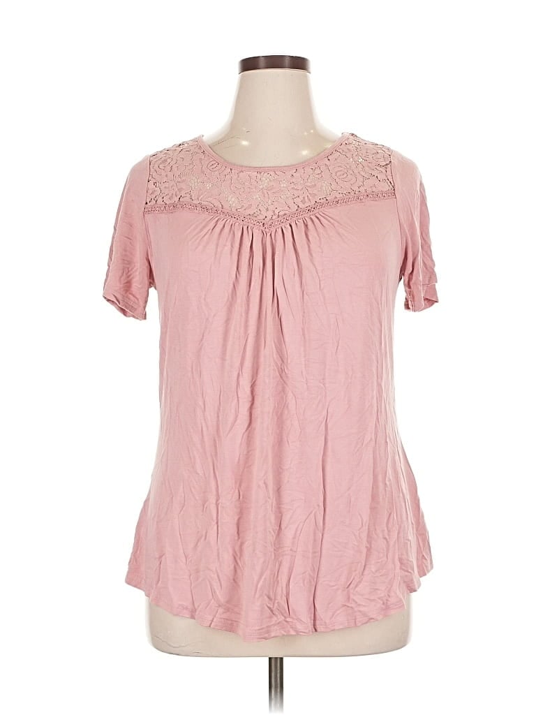Pre-owned Assorted Brands Short Sleeve Blouse In Pink