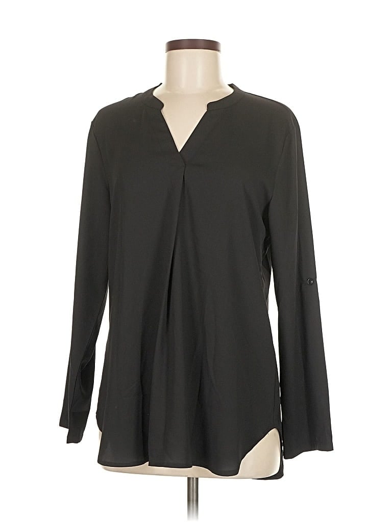 Pre-owned Timeson Long Sleeve Blouse In Black