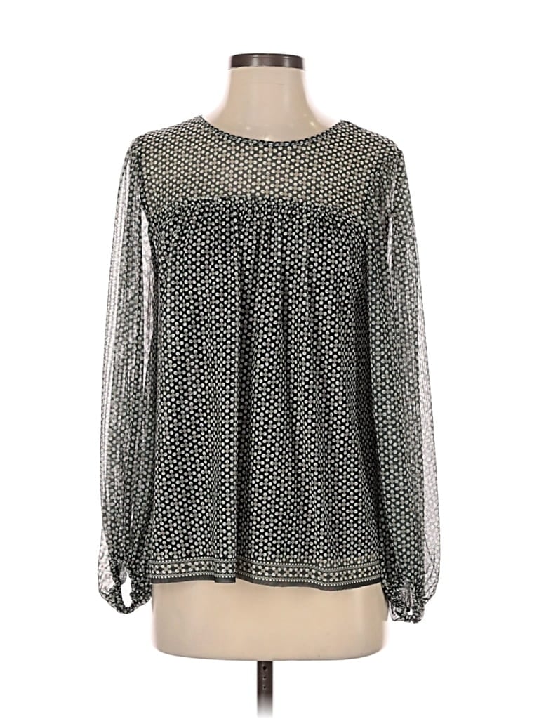 Pre-owned Max Studio Long Sleeve Blouse In Gray