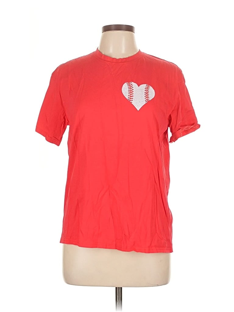 Pre-owned Unbranded Short Sleeve T-shirt In Red