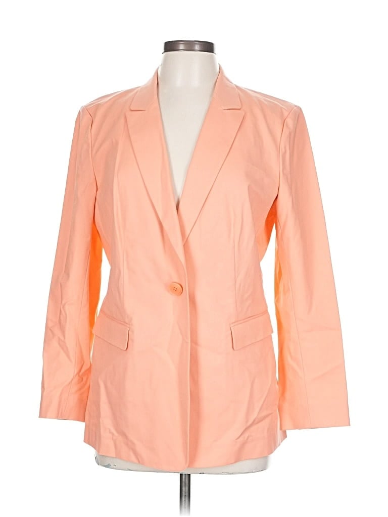 Pre-owned Lafayette 148 Blazer Jacket In Orange