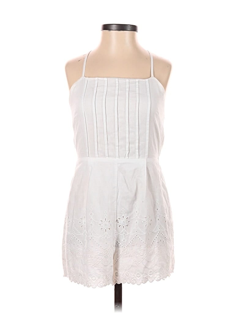 Pre-owned Minkpink Romper In White