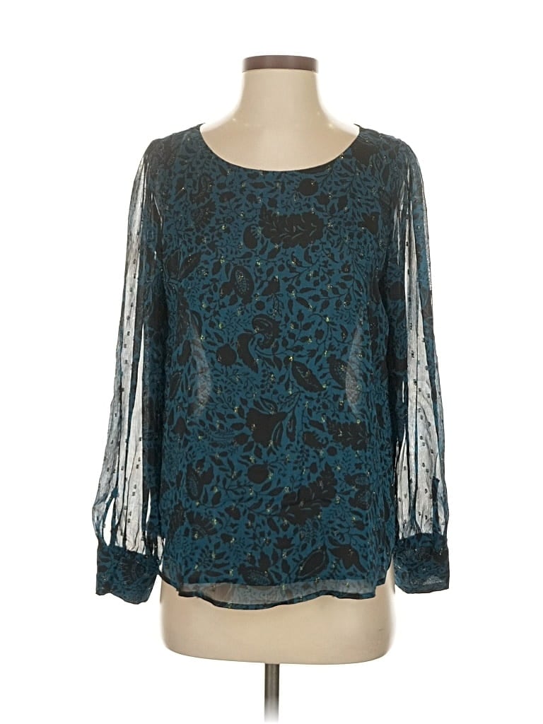 ANN TAYLOR Pre-owned 3/4 Sleeve Blouse In Blue