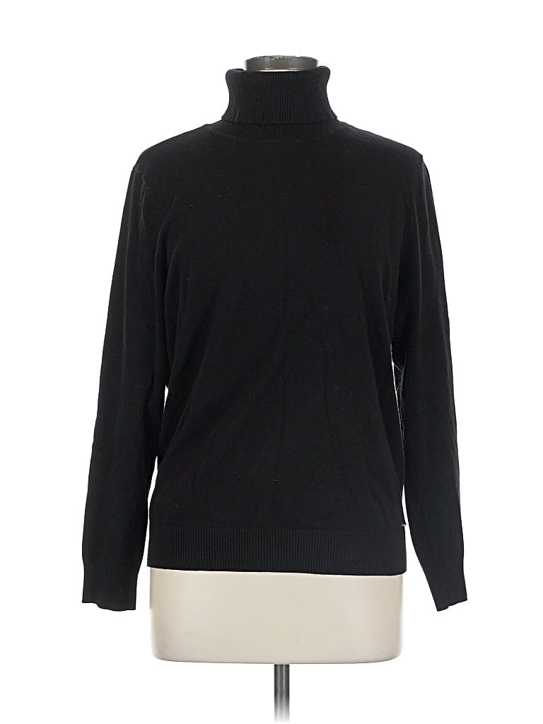 Pre-owned Calvin Klein Turtleneck Sweater In Black