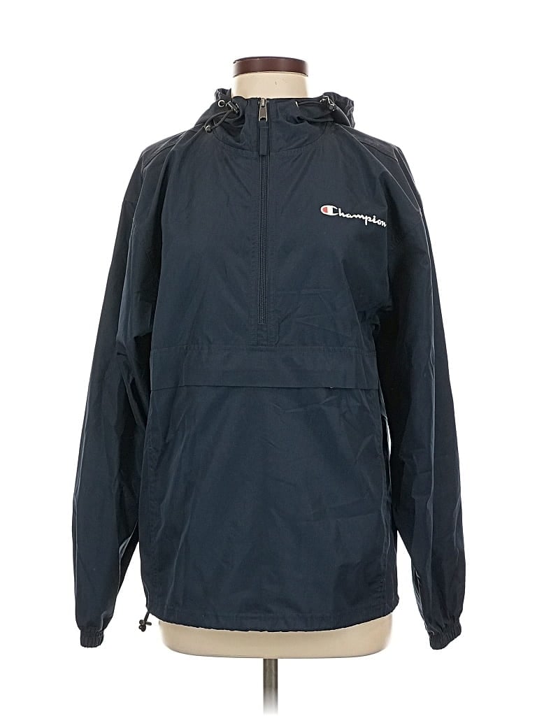 Pre-owned Champion Windbreaker Jacket In Blue