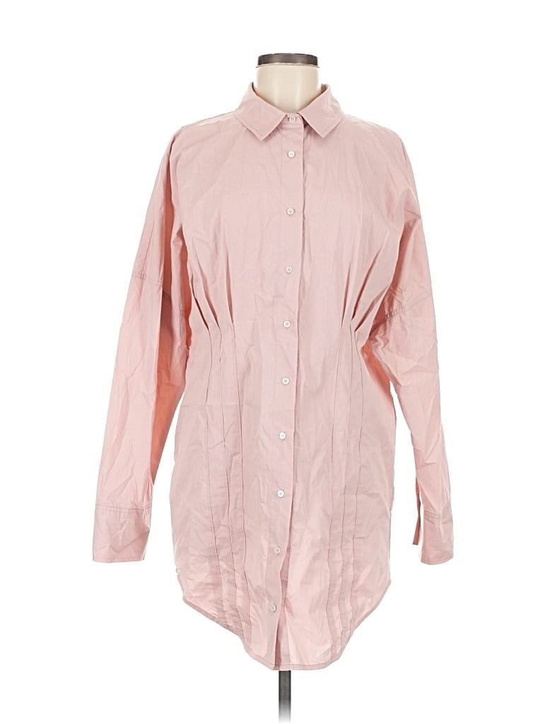 Pre-owned Free People Long Sleeve Button Down Shirt In Pink
