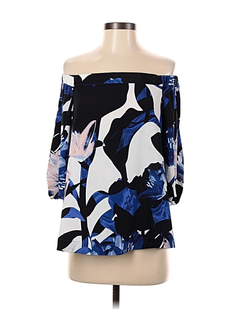 Pre-owned 1.state 3/4 Sleeve Blouse In Blue