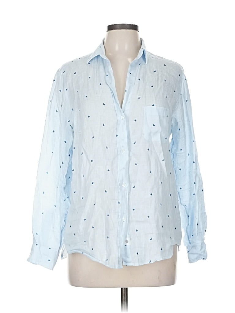 GRAYSON Pre-owned Long Sleeve Button Down Shirt In Blue