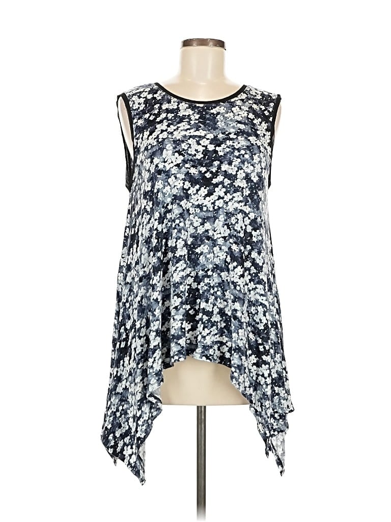 Pre-owned Simply Vera Vera Wang Sleeveless Blouse In Blue