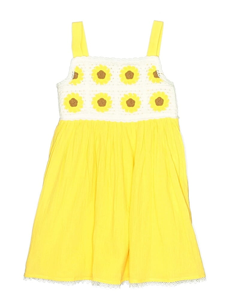 Pre-owned Haute Hippie Kids' Dress In Yellow