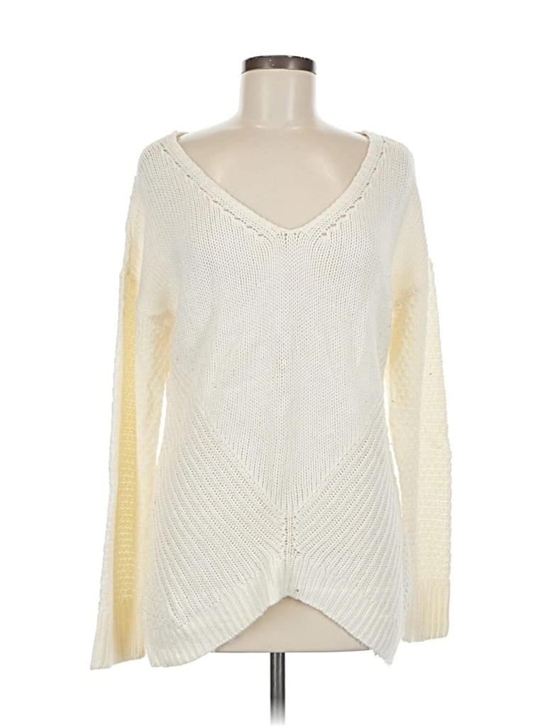 Pre-owned True Craft Pullover Sweater In White