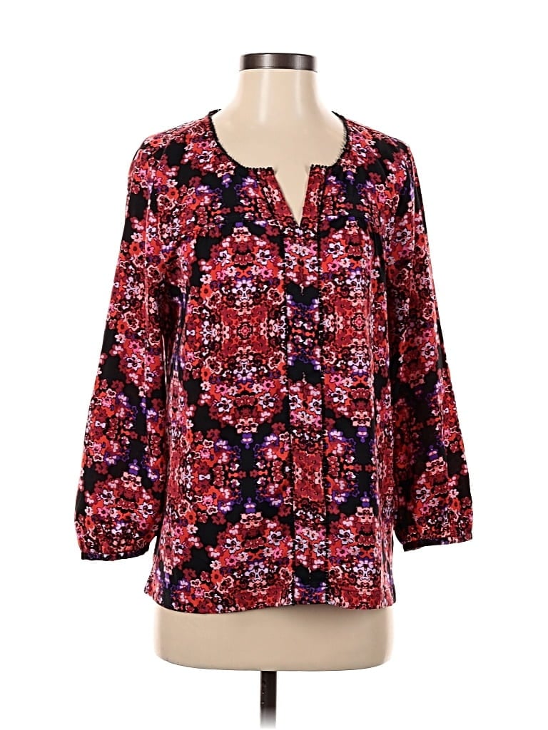 Pre-owned J.crew Factory Store 3/4 Sleeve Blouse In Red