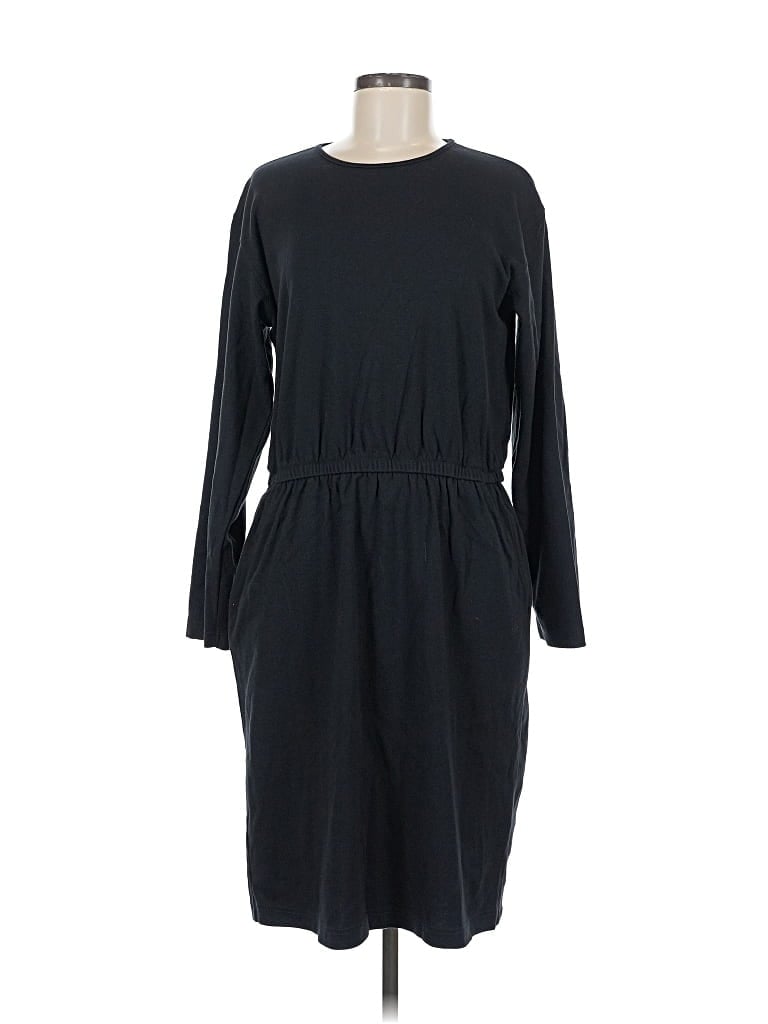 Pre-owned Lands' End Casual Dress In Black