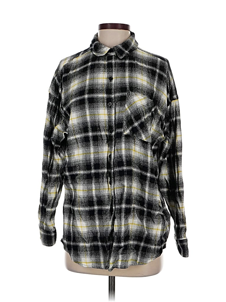 Pre-owned Bp. Long Sleeve Button Down Shirt In Gray