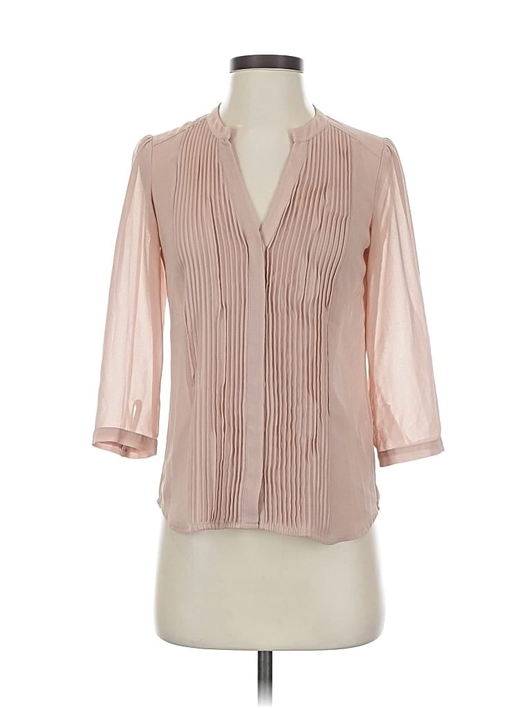 Pre-owned H&m 3/4 Sleeve Blouse In Brown
