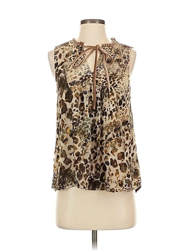 Mystree Sleeveless Blouse In Brown