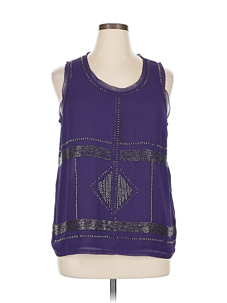Click to view more detailed imagery on our partner's website Pre-owned Jennifer Lopez Sleeveless Blouse In Purple