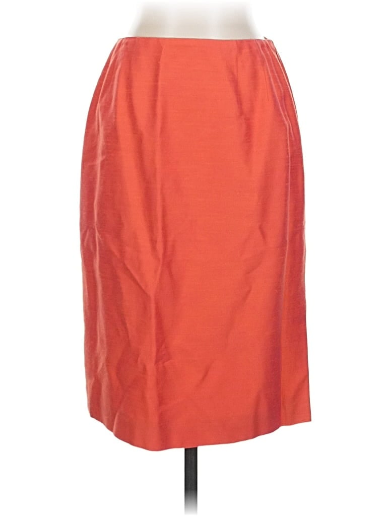 Pre-owned Linda Allard Ellen Tracy Formal Skirt In Orange