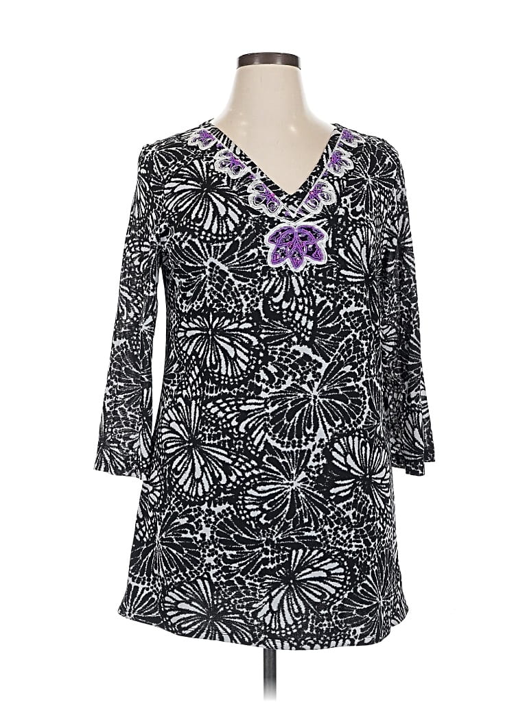 Click to view more detailed imagery on our partner's website Pre-owned Style & Co 3/4 Sleeve Blouse In Black