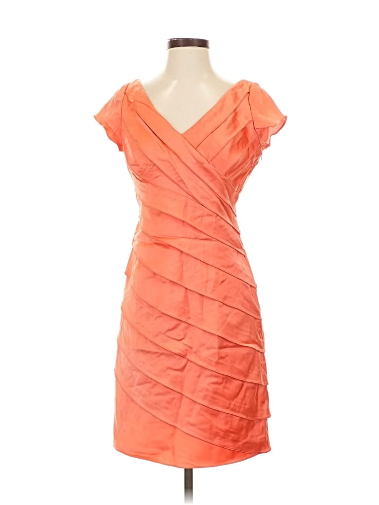 Pre-owned Chetta B Cocktail Dress In Orange