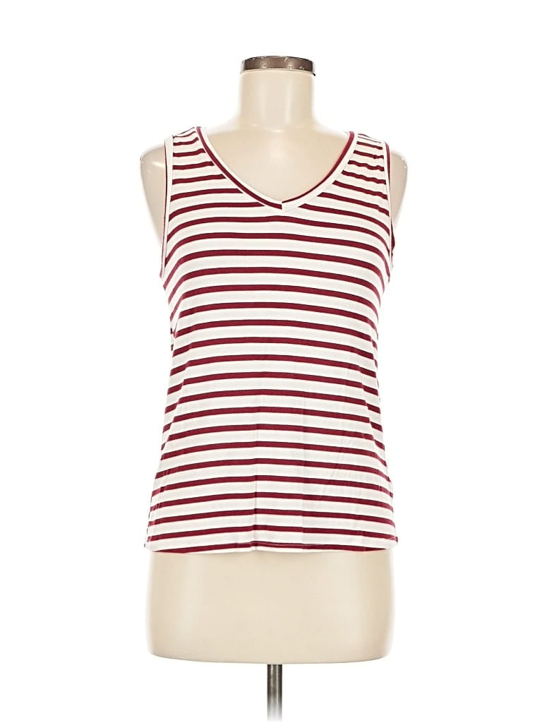 Pre-owned Green Envelope Tank Top Burgundy Halter Neckline Tops