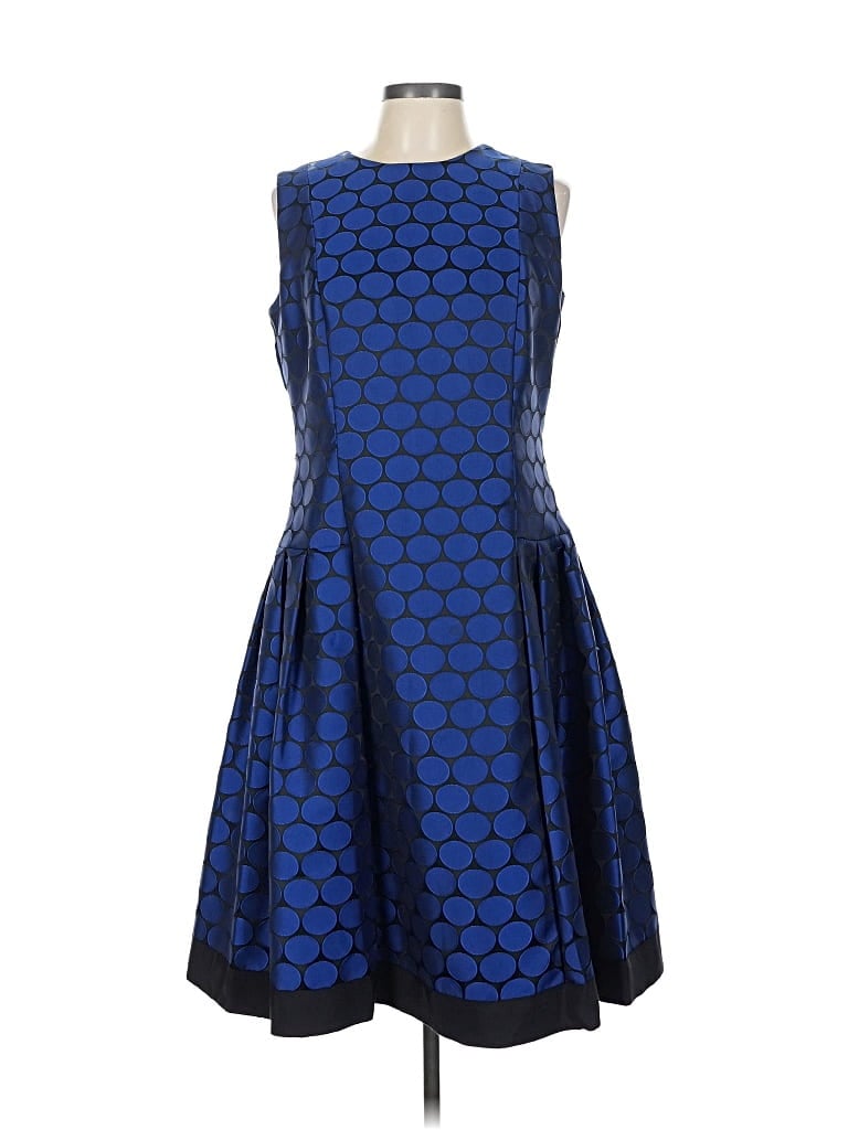 Pre-owned Carmen Marc Valvo Cocktail Dress In Blue