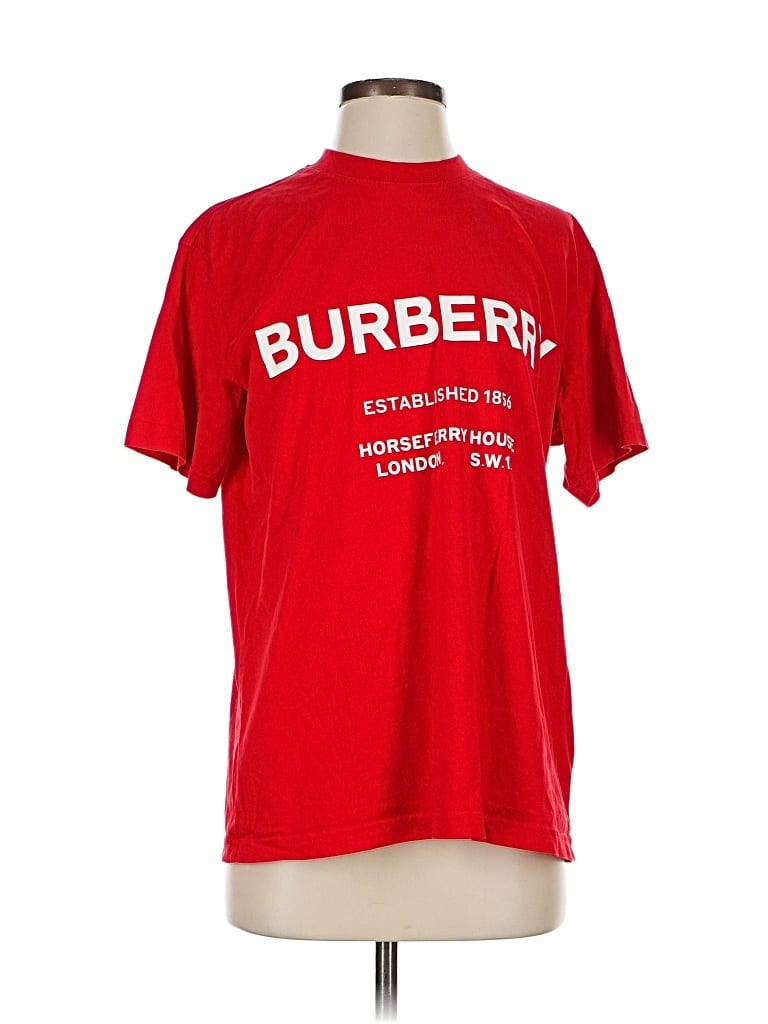Pre-owned Burberry Short Sleeve T-shirt In Red