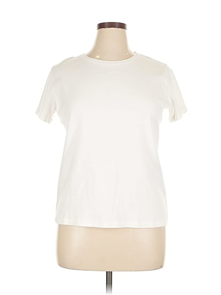 Click to view more detailed imagery on our partner's website Pre-owned St. John's Bay Short Sleeve T-shirt In White