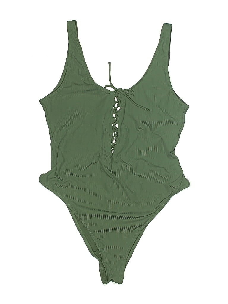 Pre-owned Xhilaration One Piece Swimsuit In Green