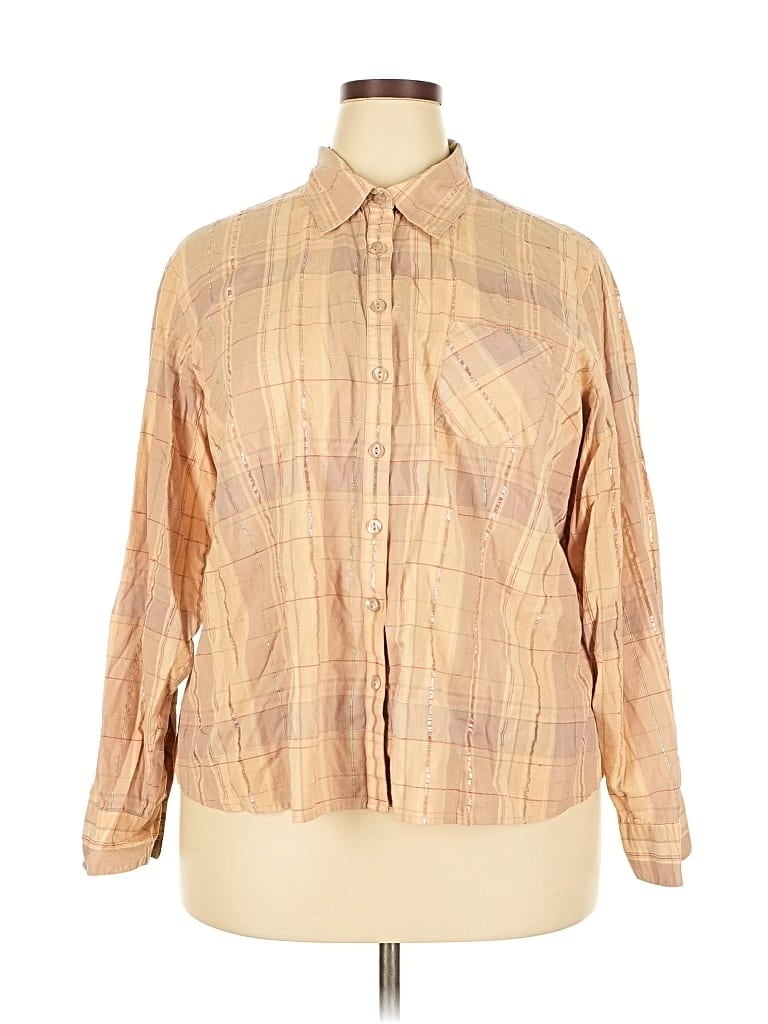 Click to view more detailed imagery on our partner's website Pre-owned Style & Co Long Sleeve Button Down Shirt In Brown