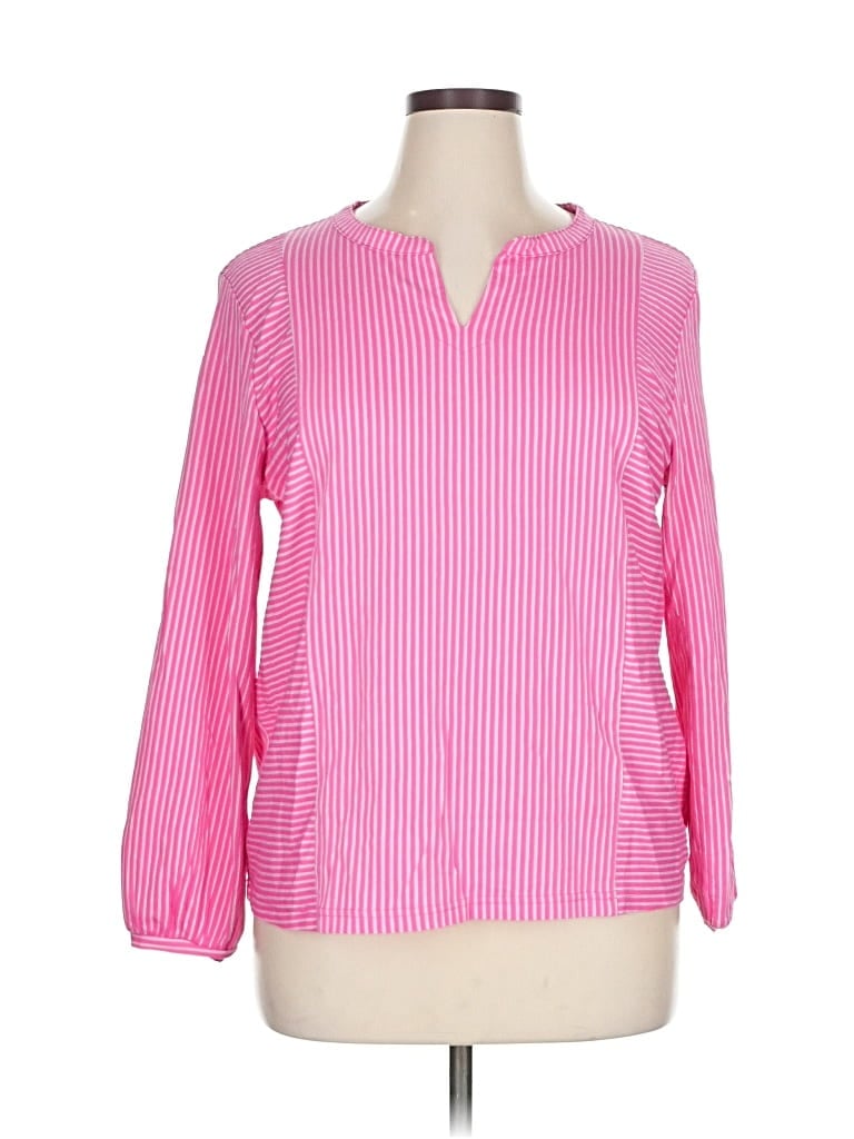 Pre-owned Tom Tailor Long Sleeve Polo Shirt In Pink