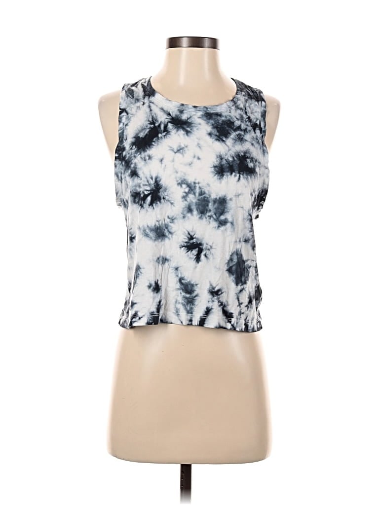 Pre-owned Zella Tank Top Blue Halter Neckline Tops
