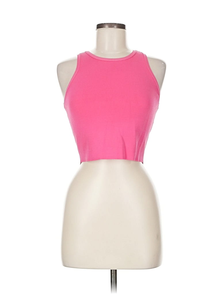 Pre-owned Zara Tank Top Pink Halter Neckline Tops