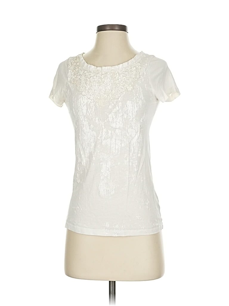 Pre-owned J.crew Factory Store Short Sleeve T-shirt In White