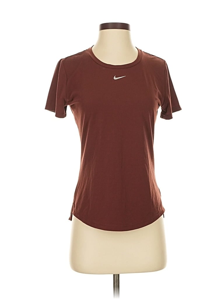Pre-owned Nike Active T-shirt In Brown