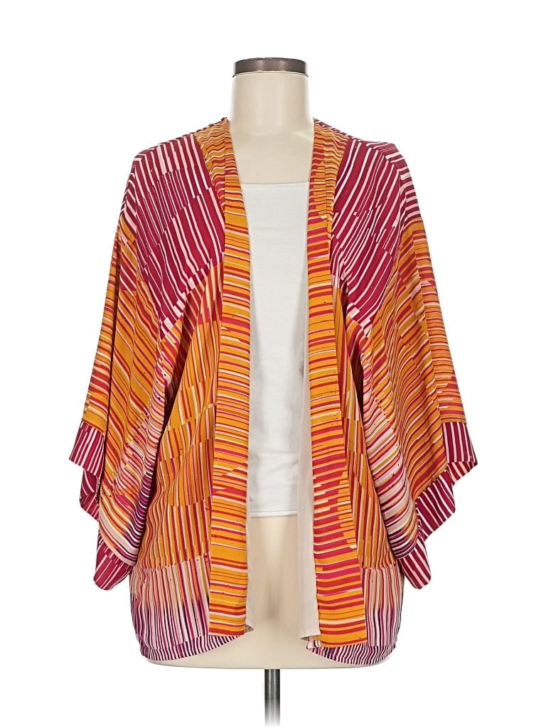 Pre-owned Cabi Kimono In Red