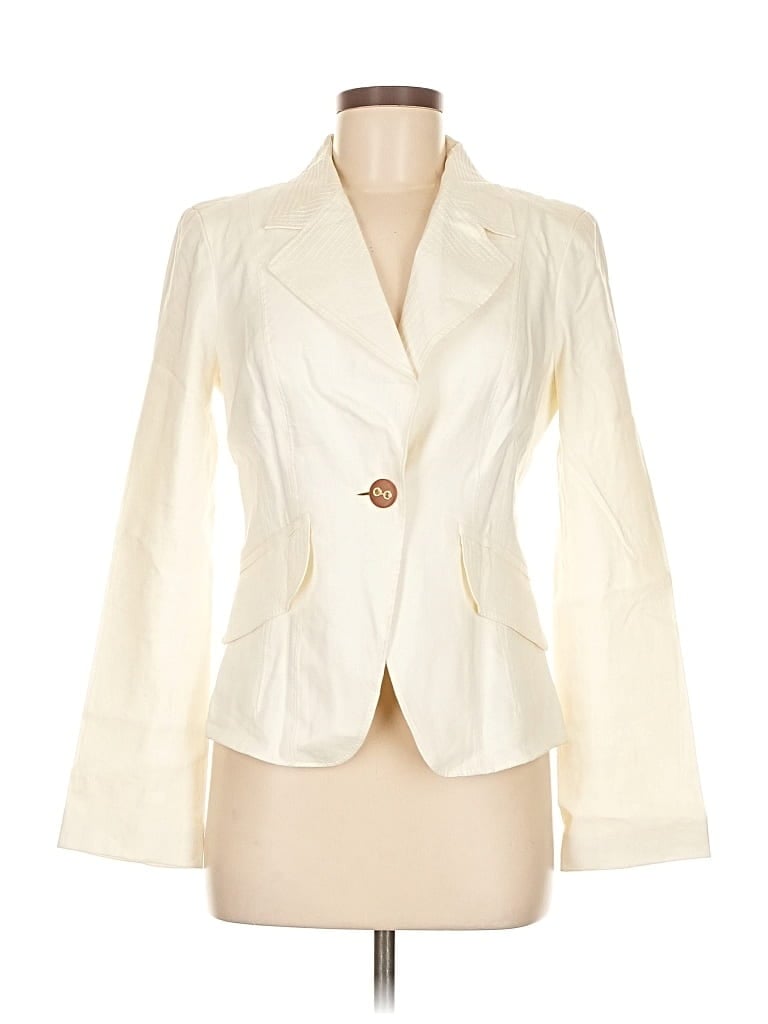 Pre-owned Bebe Blazer Jacket In White