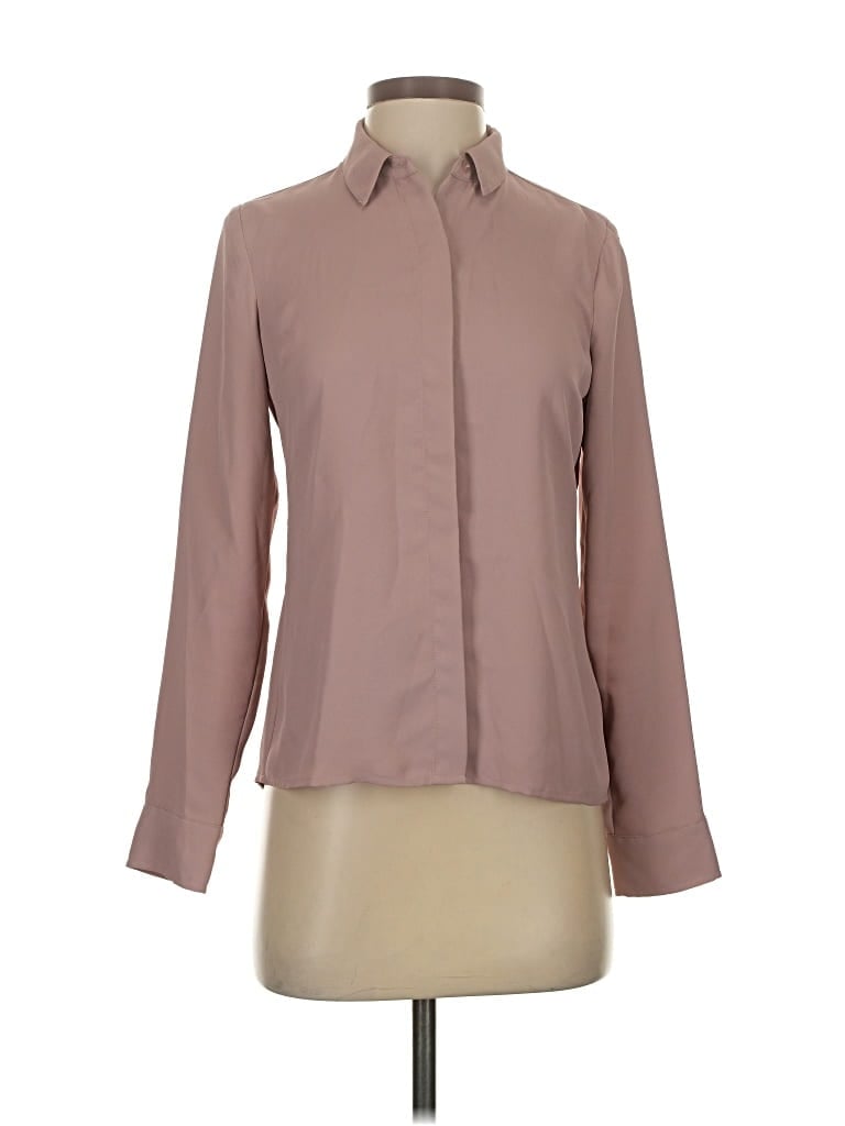 Pre-owned Express Long Sleeve Blouse In Brown