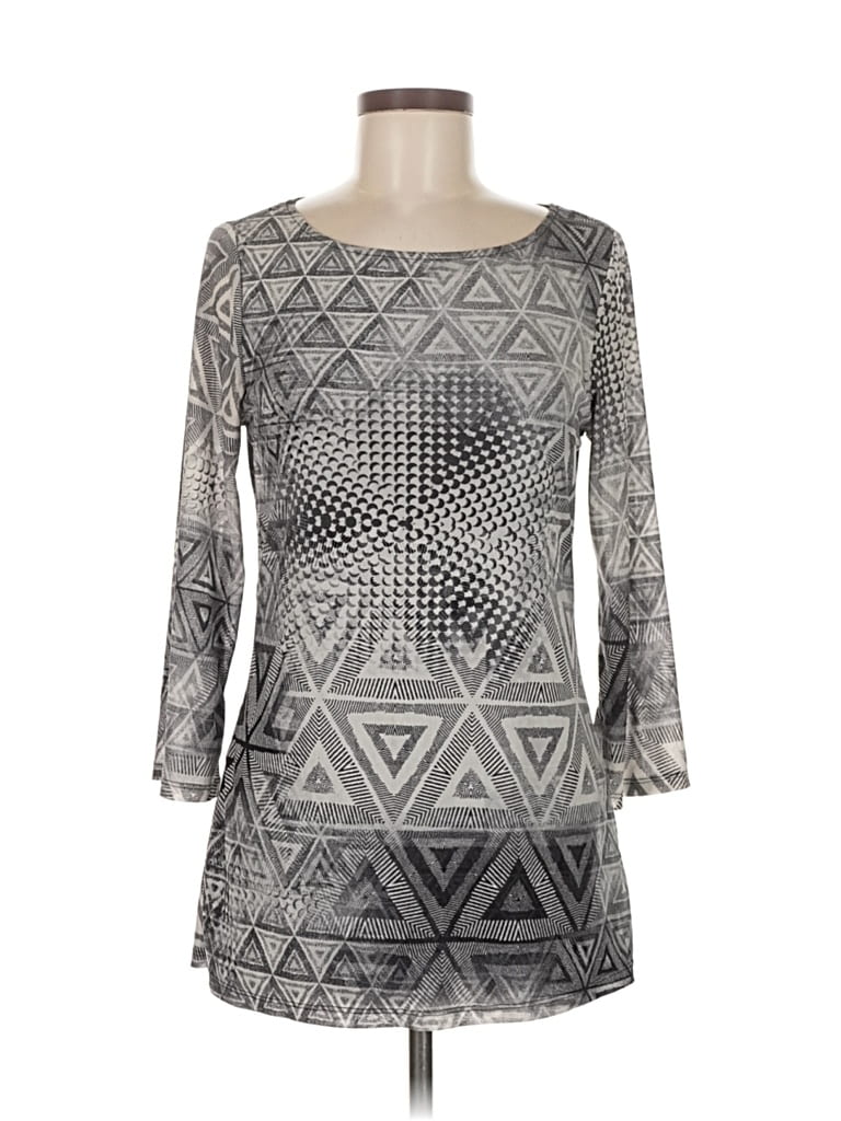 Pre-owned Cable & Gauge Casual Dress In Gray