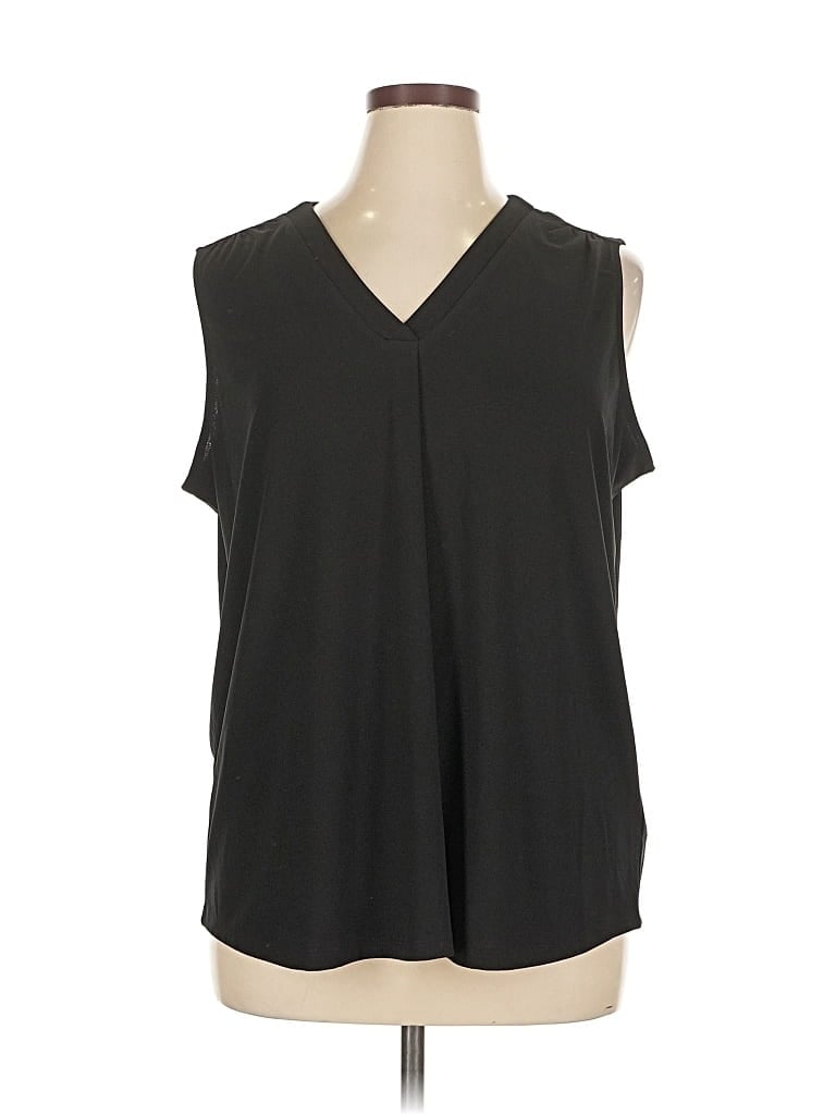 Pre-owned Jones New York Sleeveless Blouse In Black