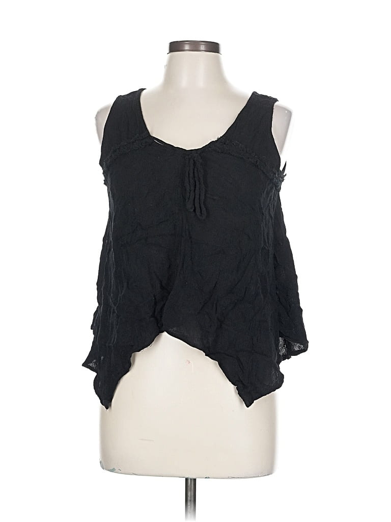 Pre-owned Assorted Brands Sleeveless Blouse In Black