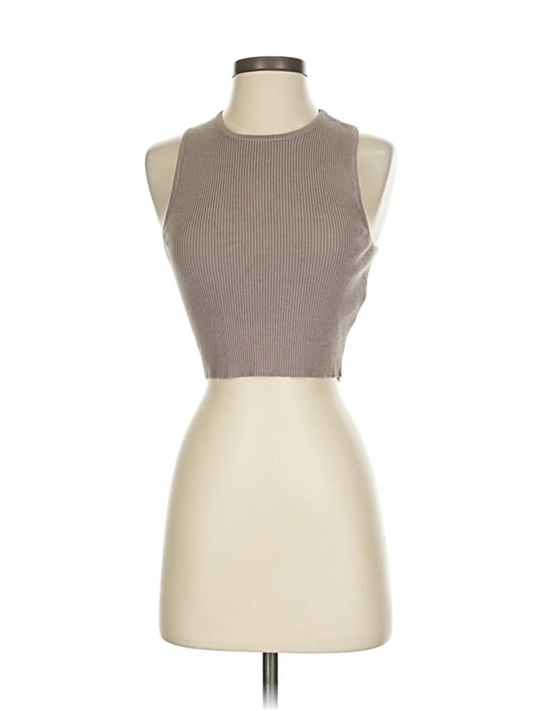 Pre-owned Shein Tank Top Gray Halter Neckline Tops