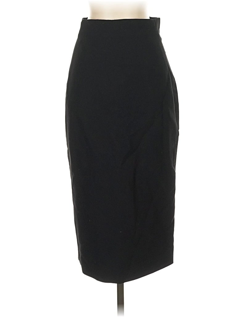 Pre-owned Donna Karan Wool Skirt In Black
